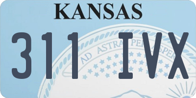 KS license plate 311IVX
