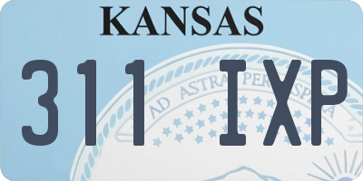 KS license plate 311IXP