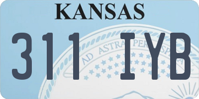 KS license plate 311IYB