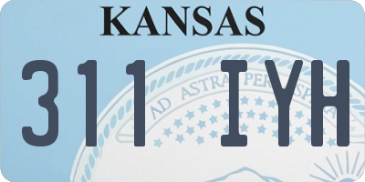KS license plate 311IYH