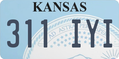 KS license plate 311IYI
