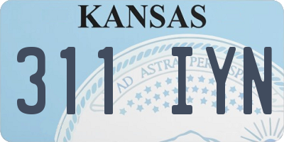 KS license plate 311IYN