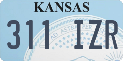 KS license plate 311IZR