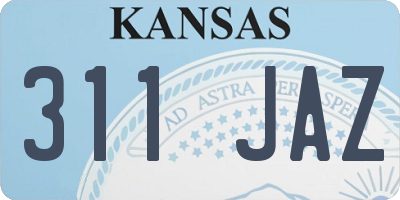 KS license plate 311JAZ