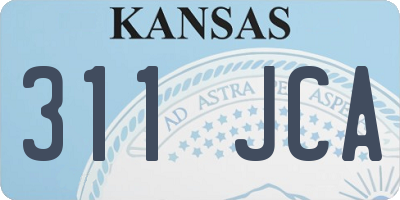 KS license plate 311JCA