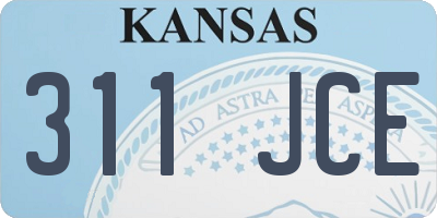 KS license plate 311JCE