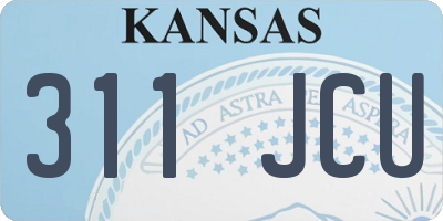 KS license plate 311JCU