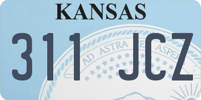 KS license plate 311JCZ