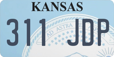 KS license plate 311JDP