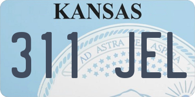 KS license plate 311JEL