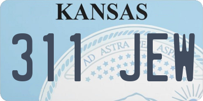 KS license plate 311JEW