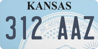 KS license plate 312AAZ