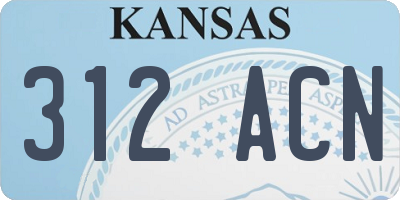 KS license plate 312ACN