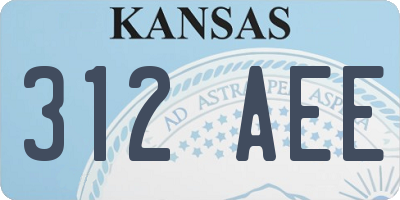 KS license plate 312AEE