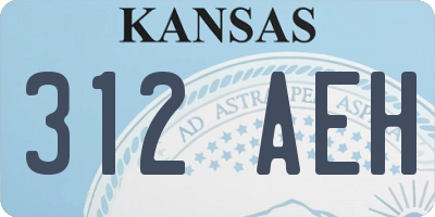 KS license plate 312AEH