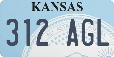 KS license plate 312AGL