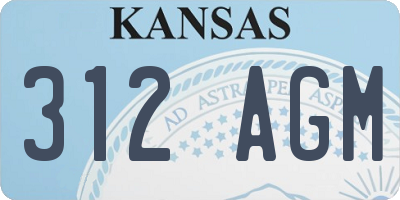 KS license plate 312AGM