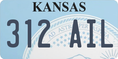 KS license plate 312AIL
