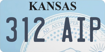 KS license plate 312AIP