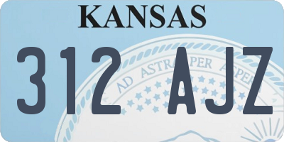 KS license plate 312AJZ