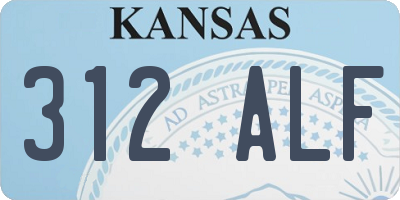 KS license plate 312ALF