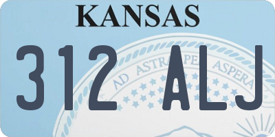 KS license plate 312ALJ