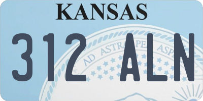KS license plate 312ALN