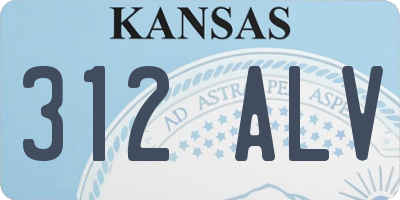 KS license plate 312ALV