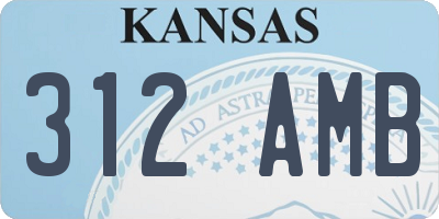 KS license plate 312AMB