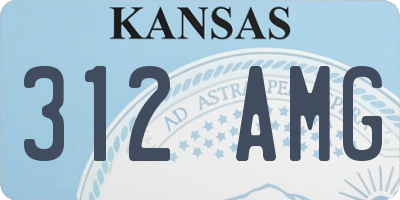 KS license plate 312AMG