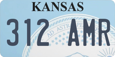 KS license plate 312AMR