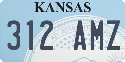 KS license plate 312AMZ