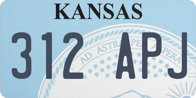 KS license plate 312APJ