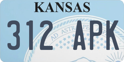 KS license plate 312APK