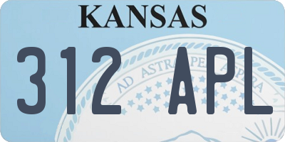KS license plate 312APL