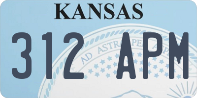 KS license plate 312APM