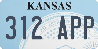KS license plate 312APP
