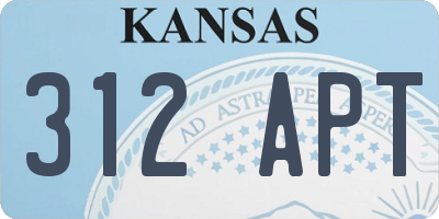 KS license plate 312APT