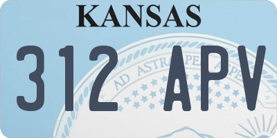 KS license plate 312APV