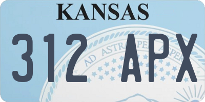 KS license plate 312APX