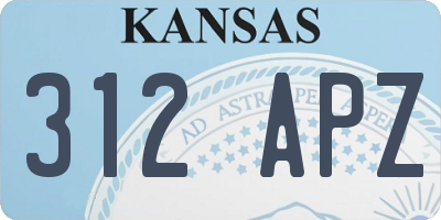 KS license plate 312APZ