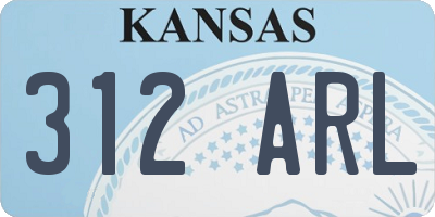 KS license plate 312ARL