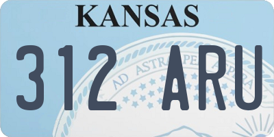 KS license plate 312ARU