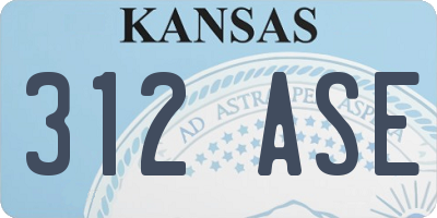 KS license plate 312ASE