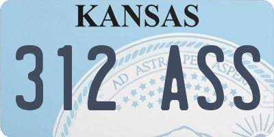 KS license plate 312ASS