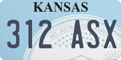 KS license plate 312ASX