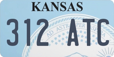 KS license plate 312ATC