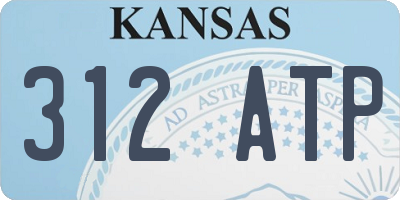 KS license plate 312ATP