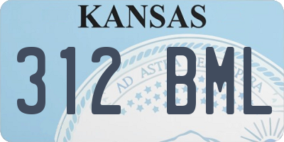 KS license plate 312BML