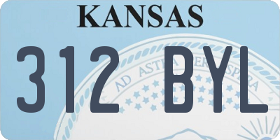 KS license plate 312BYL